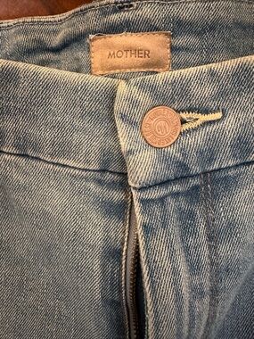 MOTHER Washed Light Blue Denim Jeans